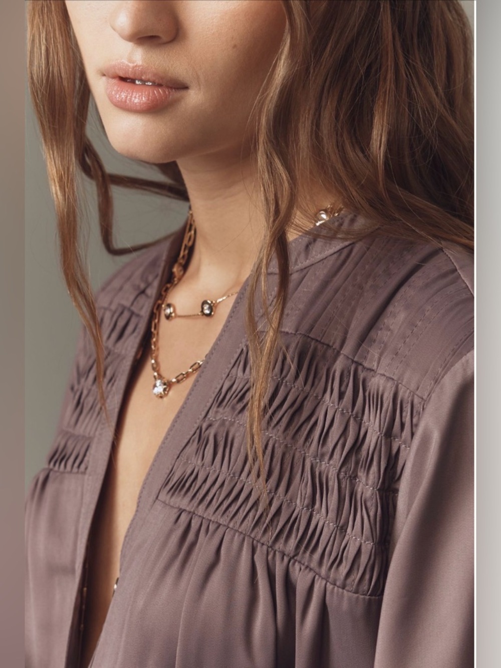 Pilcro Long-Sleeve V-neck Mini Shirt Dress - Picture 4 of 10